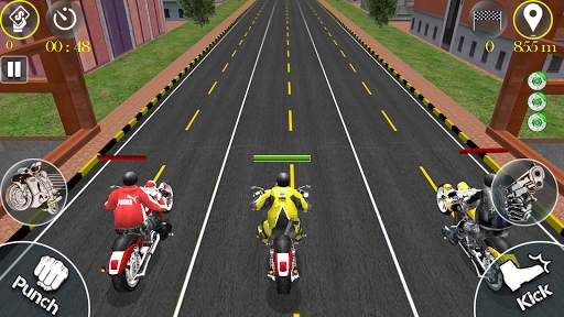 The Race: 3D Motorcycle Racing & Fighting Game screenshot 1