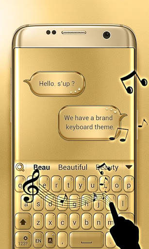 3D Gold 2018 GO Keyboard Theme स्क्रीनशॉट 5