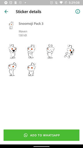 Snoomoji stickers for WhatsApp - WAStickerApps screenshot 4