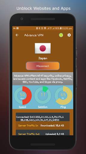 Advance VPN - Free Unlimited Fast, Secure VPN App screenshot 2