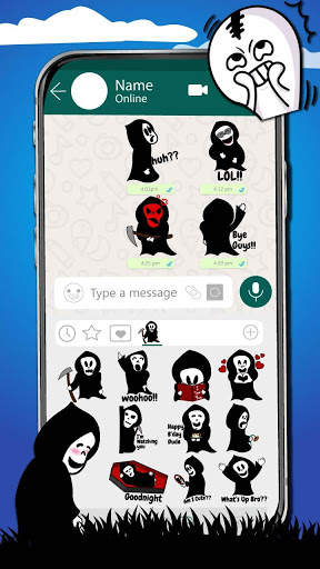 Silly Grim Reaper Emoji Stickers screenshot 2