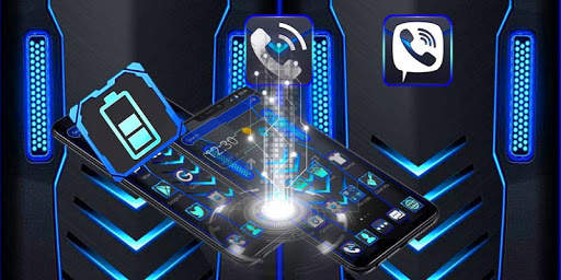 Blue Black Technology Theme screenshot 4
