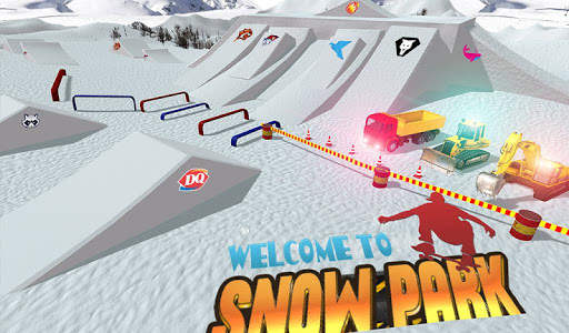 Snow Park Downhill Bulldozer Construction games screenshot 10
