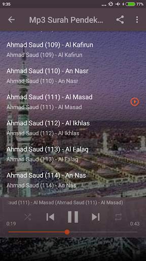 Mp3 Surah Pendek Lengkap 4 تصوير الشاشة