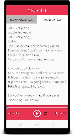 BTS Music Lyrics - KPop Offline screenshot 4
