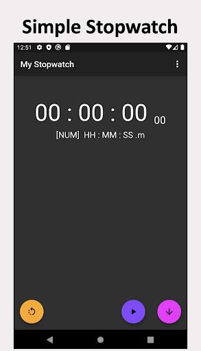 My Stopwatch - simple stopwatch screenshot 1