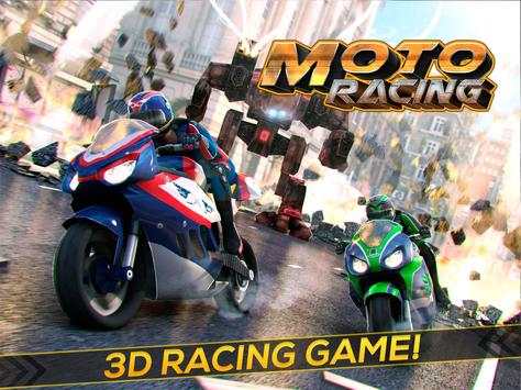 Moto Racing - Shooting Robots screenshot 4