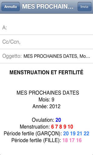 Menstruation Fertilité Pro Lte screenshot 5