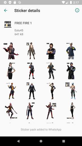 Latest Free Fire FF Sticker forWAStickerApps screenshot 1