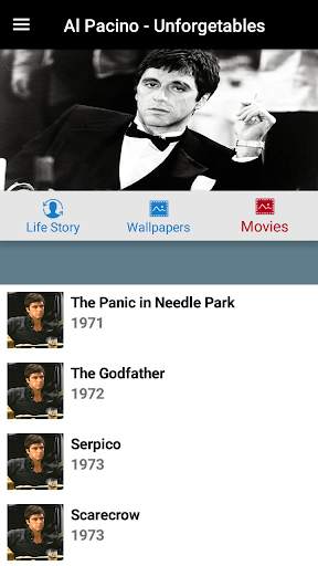 Al Pacino Life Story Movies Wallpapers screenshot 4