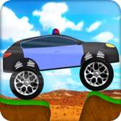 police truck climbing game logo