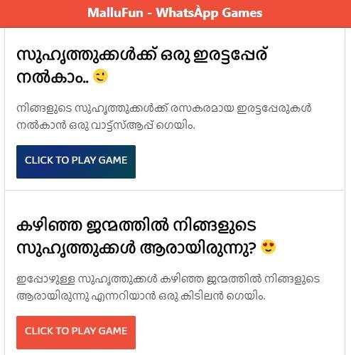 Mallu Fun - Whats-App Dare Games & Quizzes screenshot 2