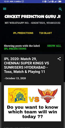 CRICKET PREDICTION GURU JI (ALL SPORTS) screenshot 6