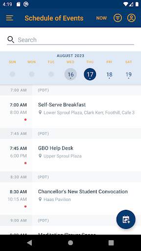 UC Berkeley / Cal Event Guides screenshot 2