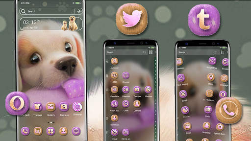 Cute Puppy Launcher Theme screenshot 2