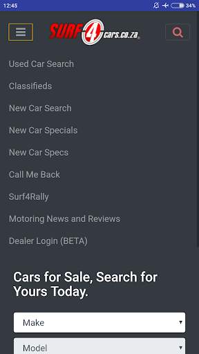 Surf4cars.co.za screenshot 1