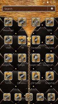 Golden Black Zipper Theme screenshot 5