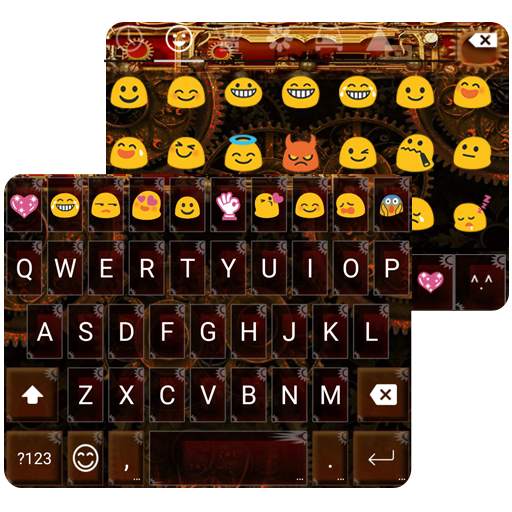 Steampunk Emoji Keyboard Theme 1.2.5
