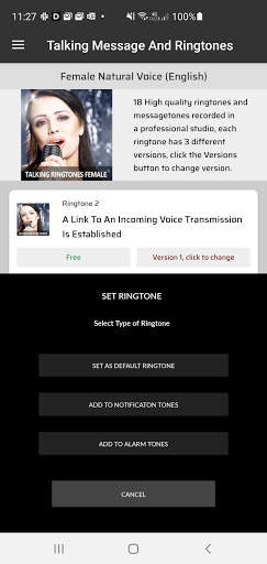Talking Message and Ringtones Free screenshot 2