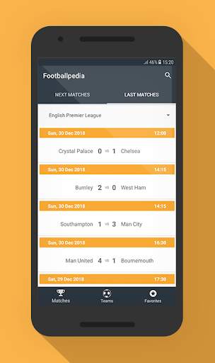 Footballpedia - Football Schedule, Score & Stats screenshot 2