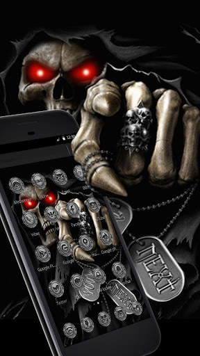 Dark Immortal Pointing Skull Theme screenshot 4