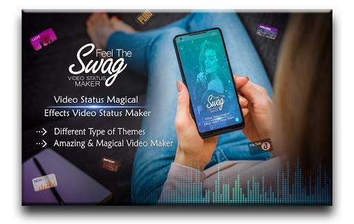 Feel The Swag - Magical Lyrical Video Status Maker स्क्रीनशॉट 1