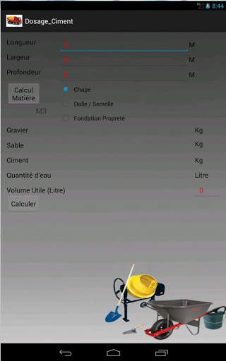 Dosage Ciment Beton Concrete screenshot 4