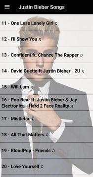 Justin Bieber SONGS OFFLINE ( 40 SONGS ) screenshot 3