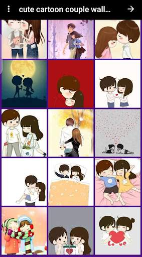 cute cartoon couple wallpaper screenshot 2
