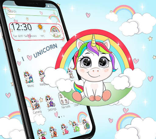 Sky Unicorn Theme screenshot 2