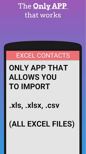 Excel 2 Contact import xlsx screenshot 1