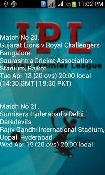 IPL Cricket Schedule 2017 screenshot 6