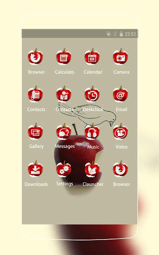 Theme for galaxy j2 ace with red apple screensaver screenshot 2