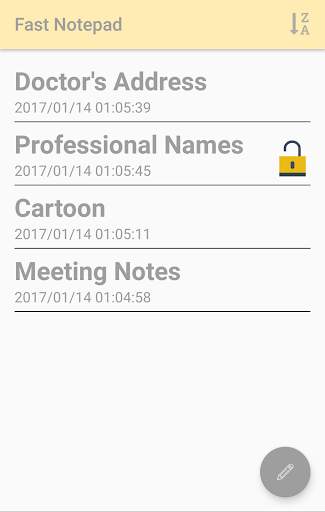 Fast Notepad With Lock 1 تصوير الشاشة
