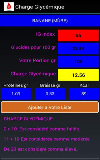Index et la charge glycém Lite screenshot 10