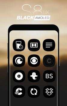 S8 Black AMOLED UX - Icon Pack screenshot 6