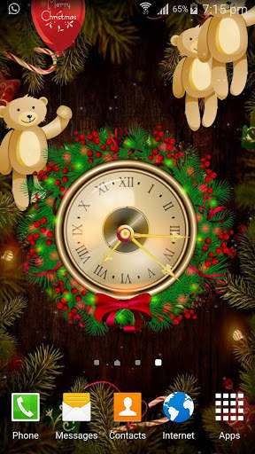 Christmas Clock Wallpaper screenshot 2