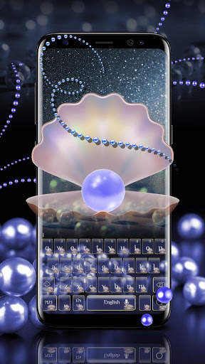 Blue Pearl Glitter Keyboard screenshot 2