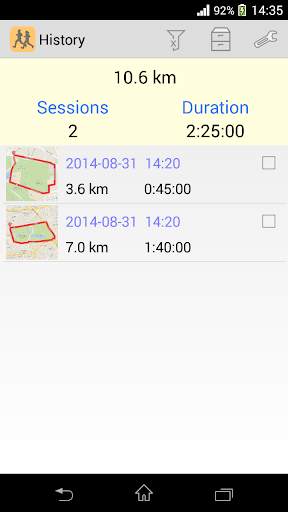My Sports Tracker screenshot 2