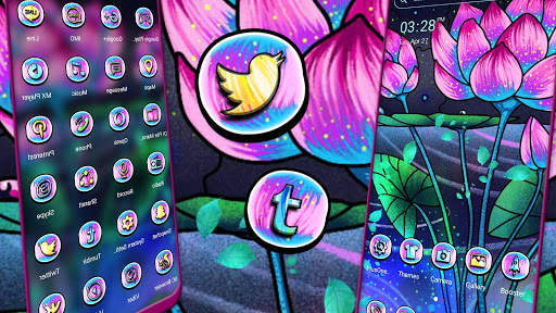 Lotus Mat Painting Launcher Theme screenshot 1