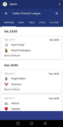IPL 2019 IPL news. IPL table IPL game Status  2019 screenshot 2