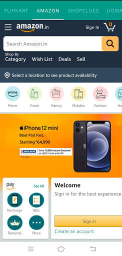 SHOPPE - Flipkart, Amazon, Shopclues, JioMart App screenshot 2