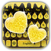 Gold liquid drop keyboard theme icon