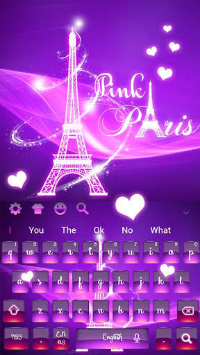 Magical Pink Paris Keyboard Theme screenshot 1