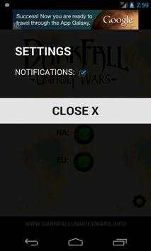 DFUW Status screenshot 2
