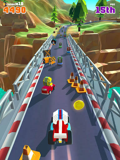 Blocky Racer - Endless Racing screenshot 11