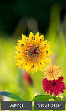 Sunflower Clock Live Wallpaper screenshot 3
