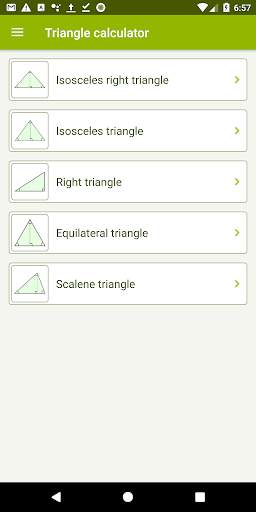 Triangle Calculator - Real-time drawings screenshot 1