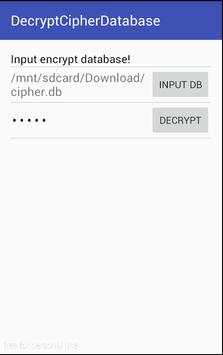 SQLCipher Decrypt скриншот 2