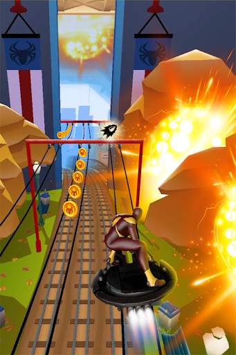 Subway hero spider : endless Dash Runner screenshot 3